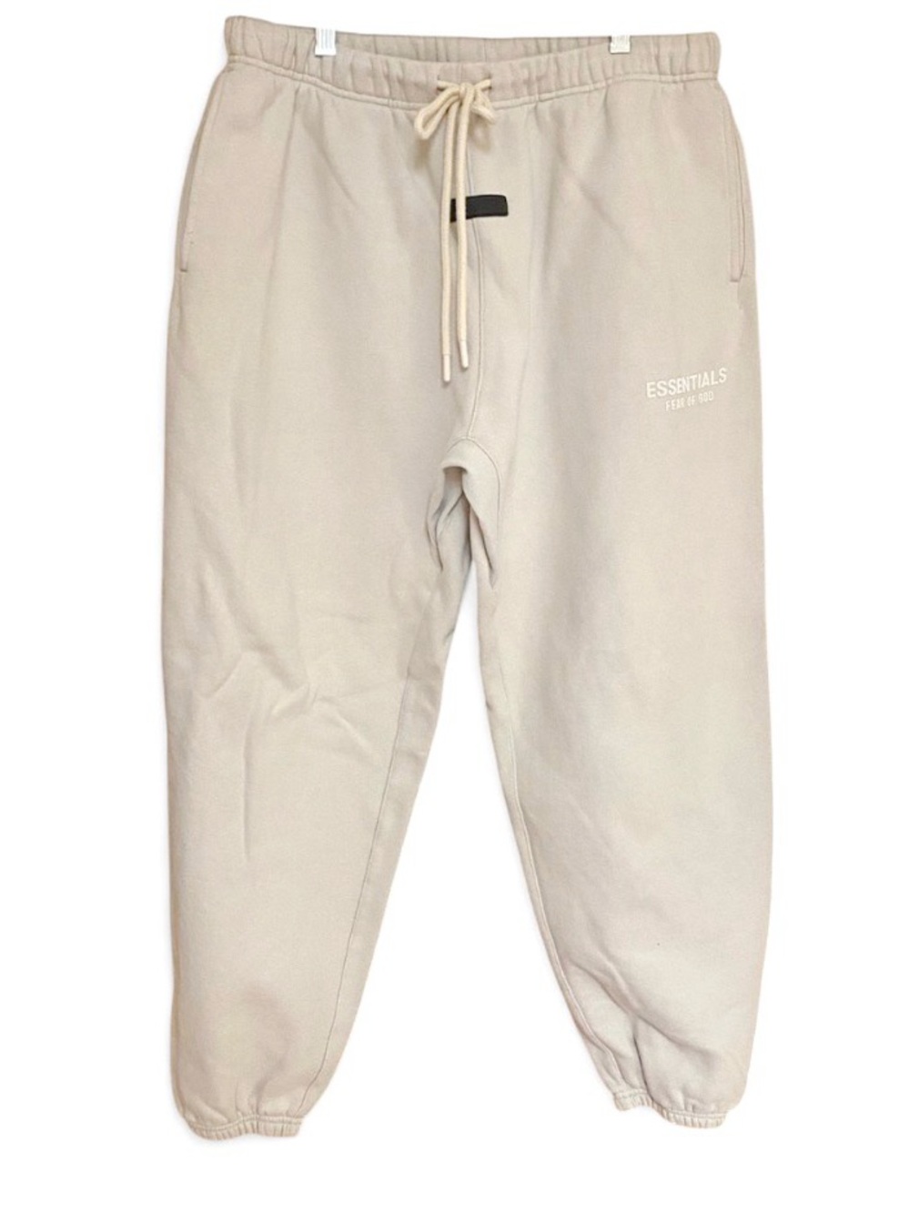 Fear Fear of God Essentials FOG Men’s Large Sand Beige Fleece Joggers Sweatpants